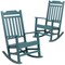 Merrick Lane Set of 2 Hillford Poly Resin Indoor/Outdoor Rocking Chairs